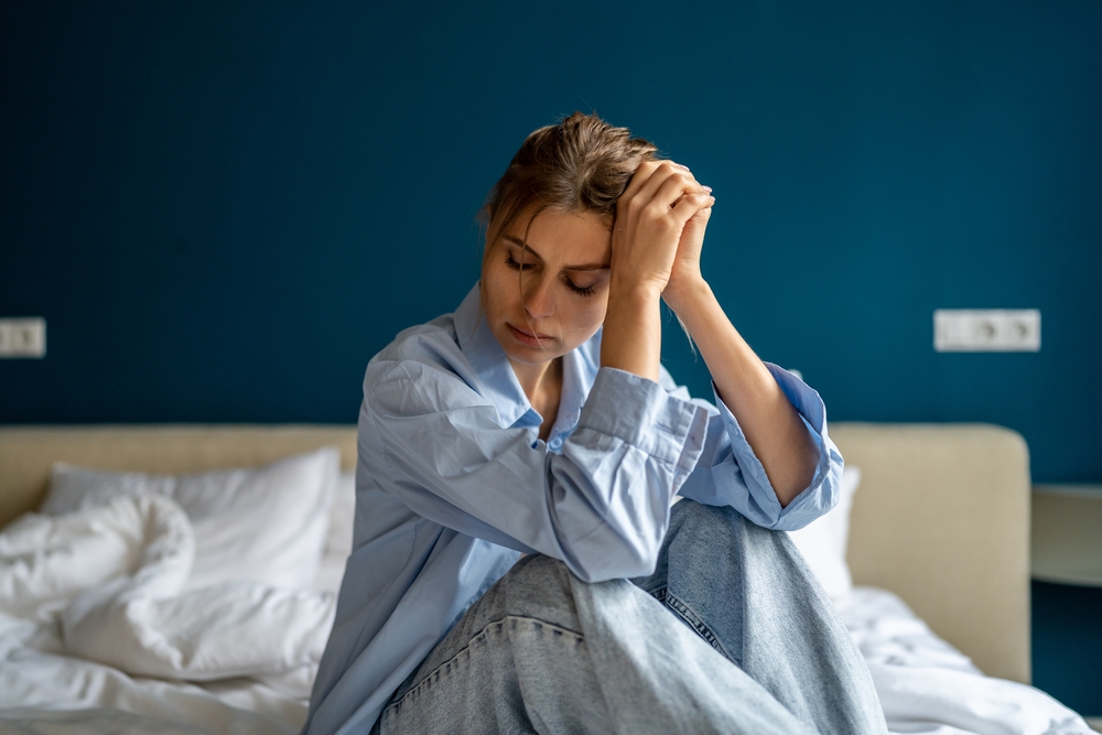 woman struggling with mental health