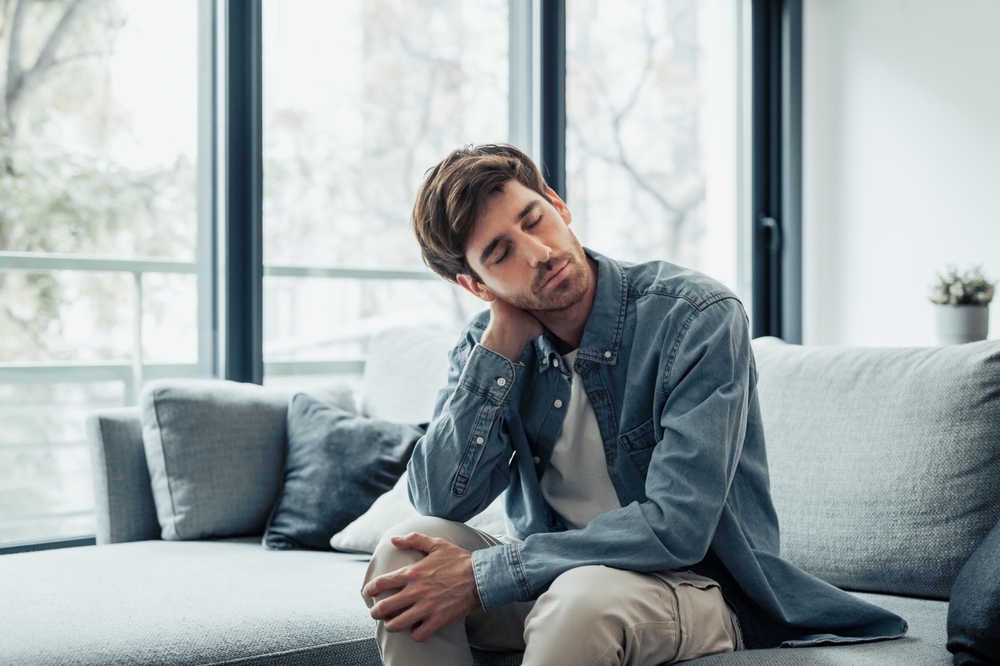 Man with a lot of chronic pain