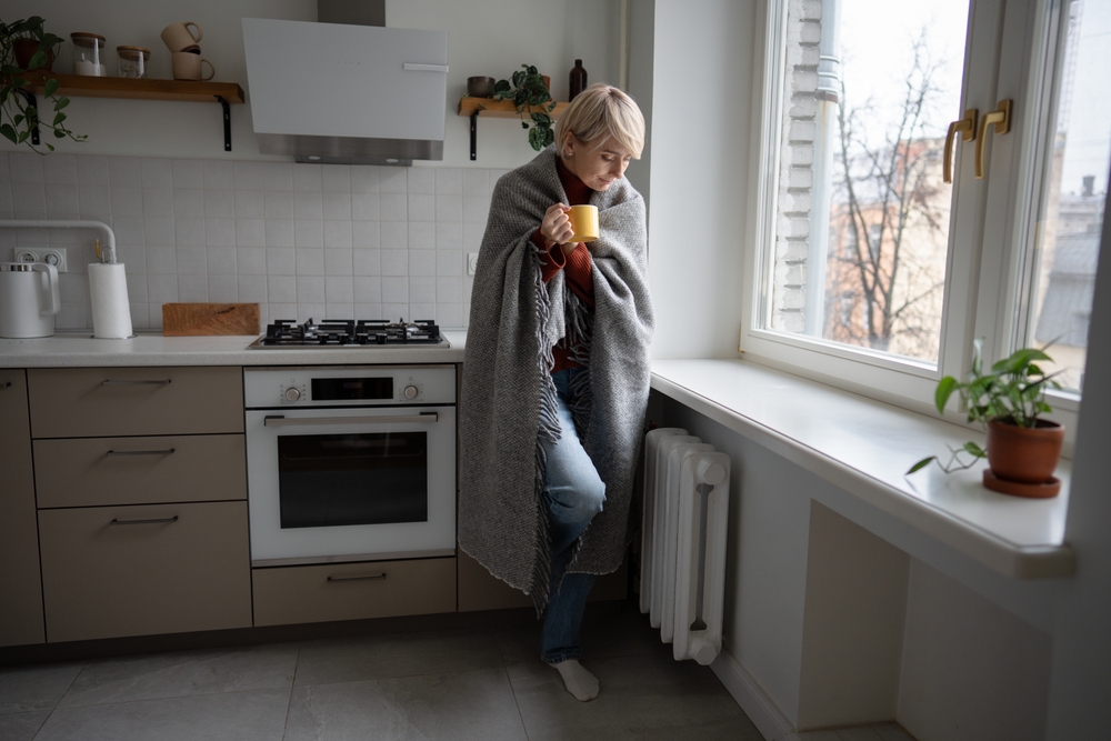 Woman with a cold