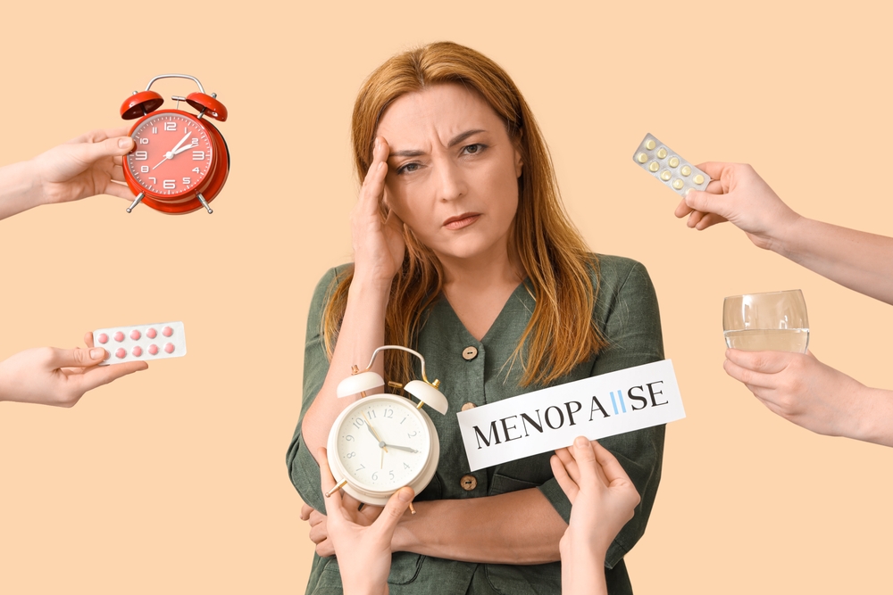 woman experiencing menopause struggles